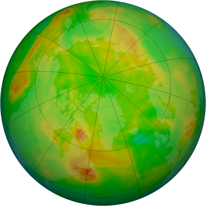 Arctic ozone map for 04 June 2004